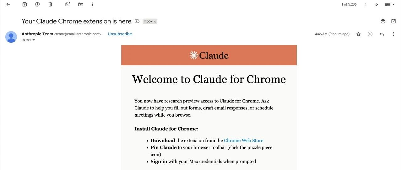 上周我催你们填Claude for Chrome内测申请,你填了吗? 今天它大规模放灰度了!